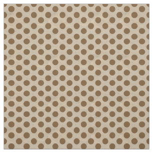 Polk Dots Brown på Tan Fabric Tyg