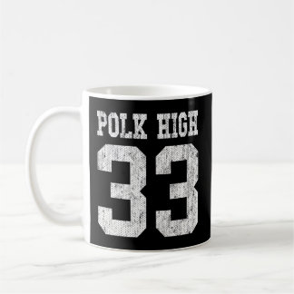 Polk High School Football Jersey 33 Åldras Titta h Kaffemugg