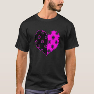 Polka är inte ett hjärta i svart och Rosa T Shirt