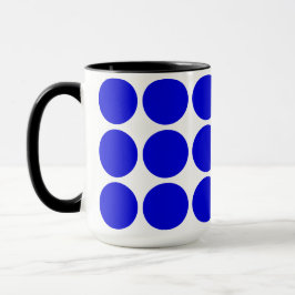 Polka blå prickar mugg