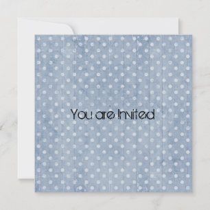 Polka Blue Abstrakt Baby Shower Inbjudningar