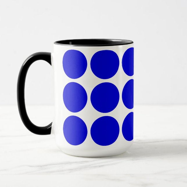 Polka blue dots mugg (Vänster)