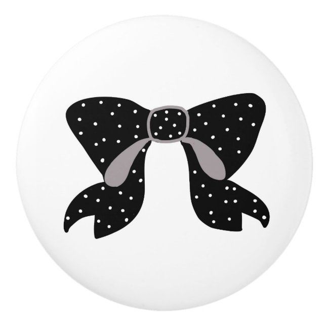 Polka Bow Knob Knopp (Framsidan)