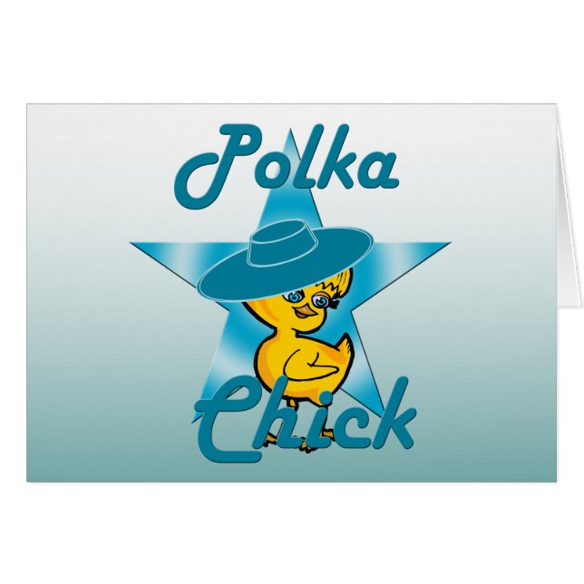 Polka-Chick #7 Hälsningskort (Framsidan Horizontal)