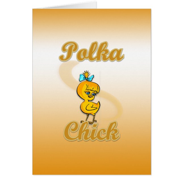 Polka Chick Hälsningskort (Framsidan)