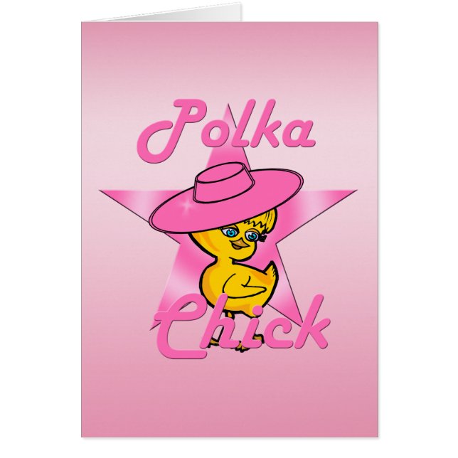 Polka-Chick nr 8 Hälsningskort (Framsidan)