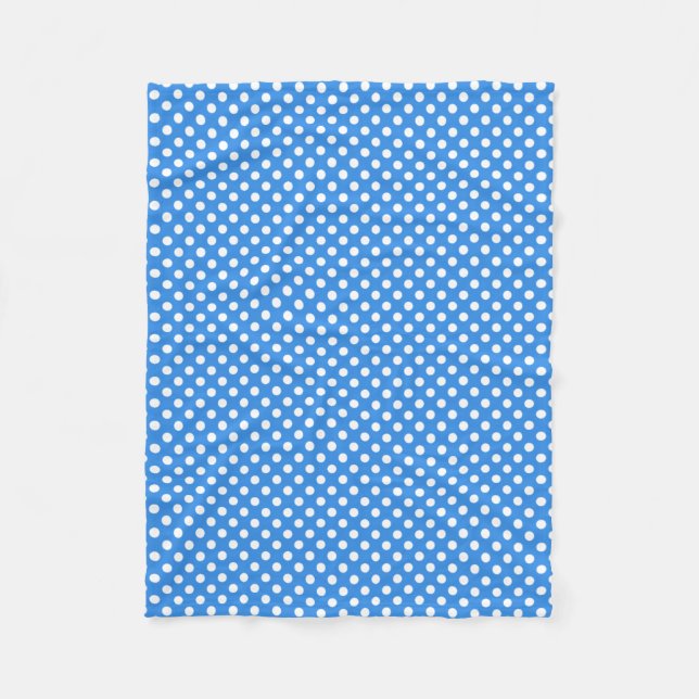 Polka Docken Summer Blue Fleecefilt (Framsidan)