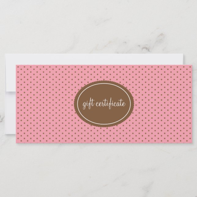 Polka Doged Boutique Stil Gift-certifikat (Framsida)
