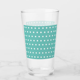 Polka-dopningsapparat (Aqua & White) Glaskopp