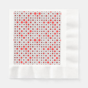 Polka Dot 01A.Red offwhite BG Pappersservett