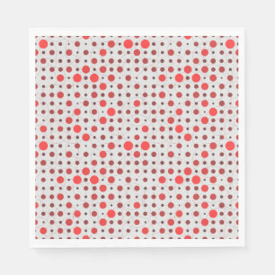 Polka Dot 01A.Red offwhite BG Pappersservett