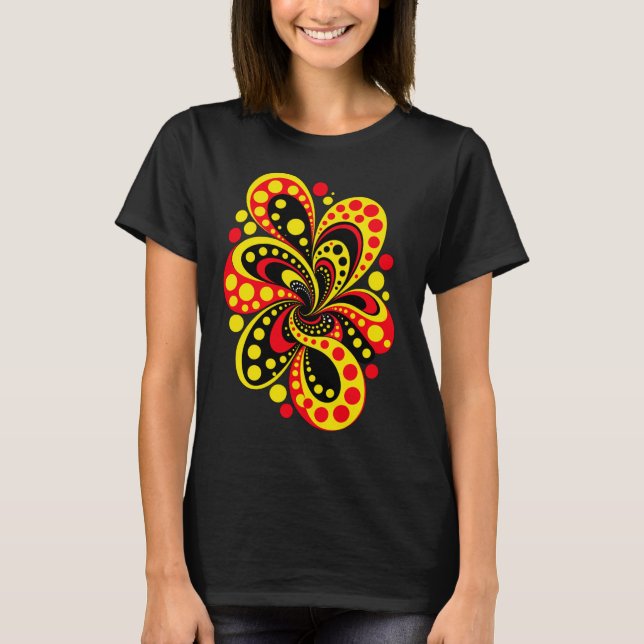 Polka Dot abstrakt konst T Shirt (Framsida)