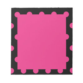 Polka Dot Anteckningsblock (Black & Neon Rosa)