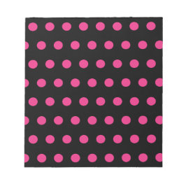 Polka Dot Anteckningsblock (Black & Neon Rosa)