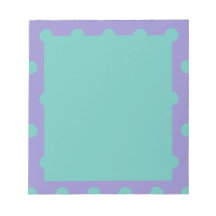 Polka Dot-Anteckningsblocket (Lavender & Aqua)