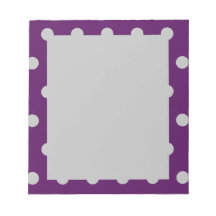 Polka Dot-Anteckningsblocket (Plum & Silver)
