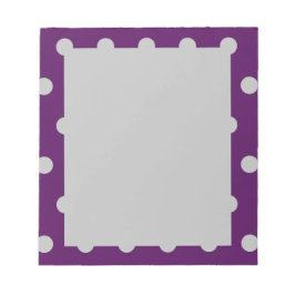 Polka Dot-Anteckningsblocket (Plum & Silver) Anteckningsblock