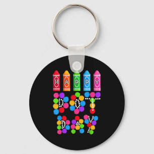 Polka Dot Art Studenter Kids Gi (Lycklig Dot Day) Nyckelring