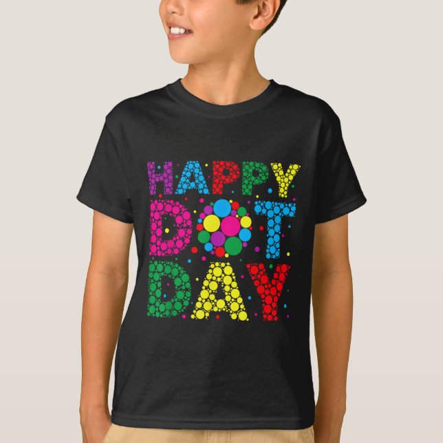 Polka Dot Art Studenter Kids Gi (Lycklig Dot Day) T Shirt (Framsida)