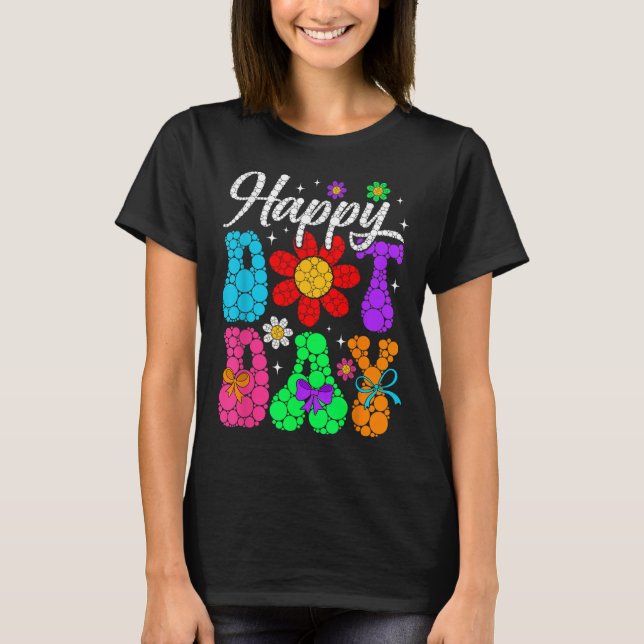 Polka Dot Art Studenter Kids Gi (Lycklig Dot Day) T Shirt (Framsida)