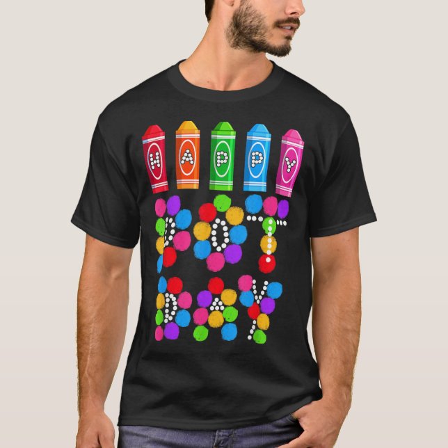 Polka Dot Art Studenter Kids Gi (Lycklig Dot Day) T Shirt (Framsida)