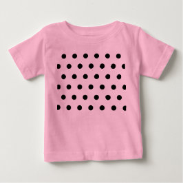 Polka Dot Baby-Shirt (Rosa & Black) T Shirt