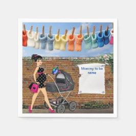 Polka-Dot Babydusch Pappersservett