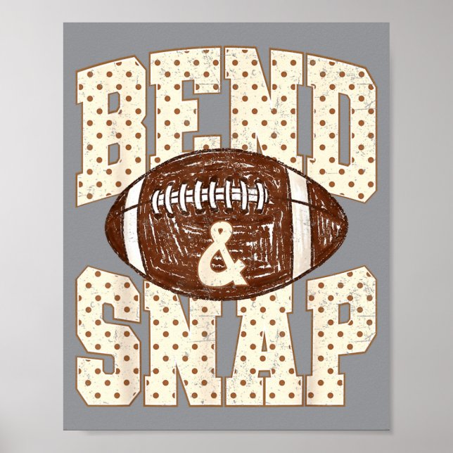 Polka Dot Bend Och Snap Fotboll Game Day Poster (Framsidan)