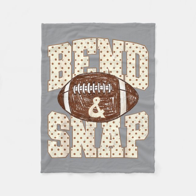 Polka Dot Bend Och Snap Fotboll Speldag Fleecefilt (Framsidan)