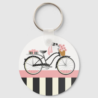 Polka Dot Bicycle Nyckelring