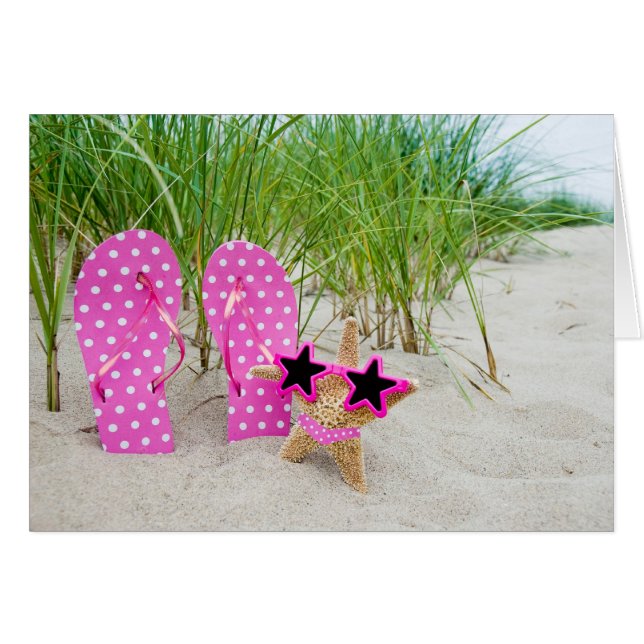 Polka Dot Bikini Hälsningskort (Framsidan Horizontal)