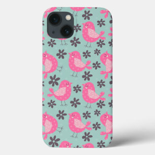 Polka Dot Birds and Flowers