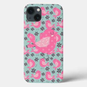 Polka Dot Birds and Flowers