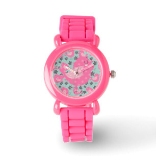 Polka Dot Birds and Flowers Armbandsur