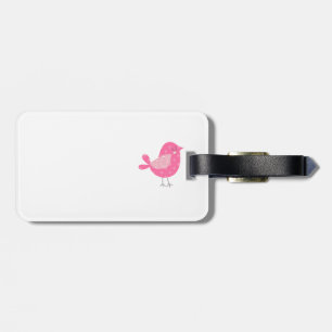 Polka Dot Birds and Flowers Bagagebricka