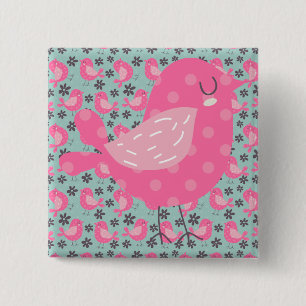 Polka Dot Birds and Flowers Knapp