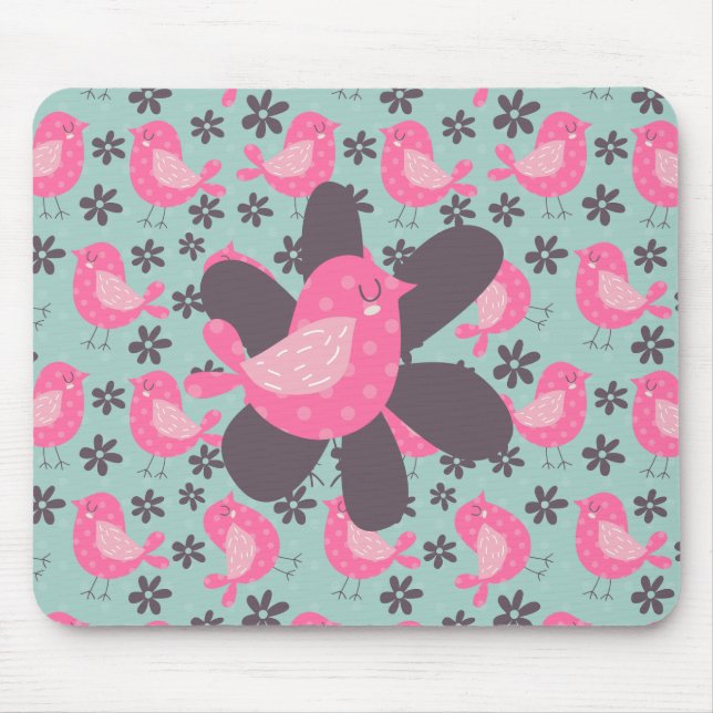 Polka Dot Birds and Flowers Musmatta (Framsidan)