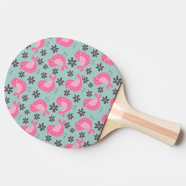 Polka Dot Birds and Flowers Pingisracket (Sidan)