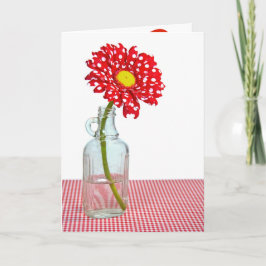 Polka Dot Birthday Daisy Kort