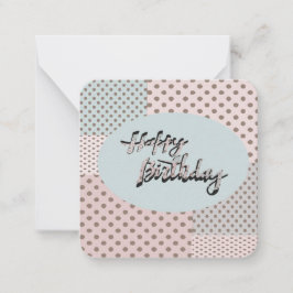 Polka Dot Birthday Notecard Anteckningskort