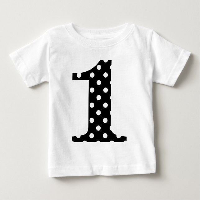 Polka Dot Black and White One Tee (Framsida)