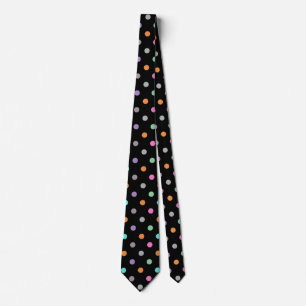Polka Dot BLACK PASTEL MÖNSTER TIE Slips