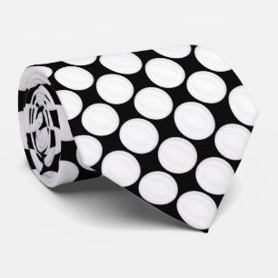 Polka Dot Black & White Tie Slips