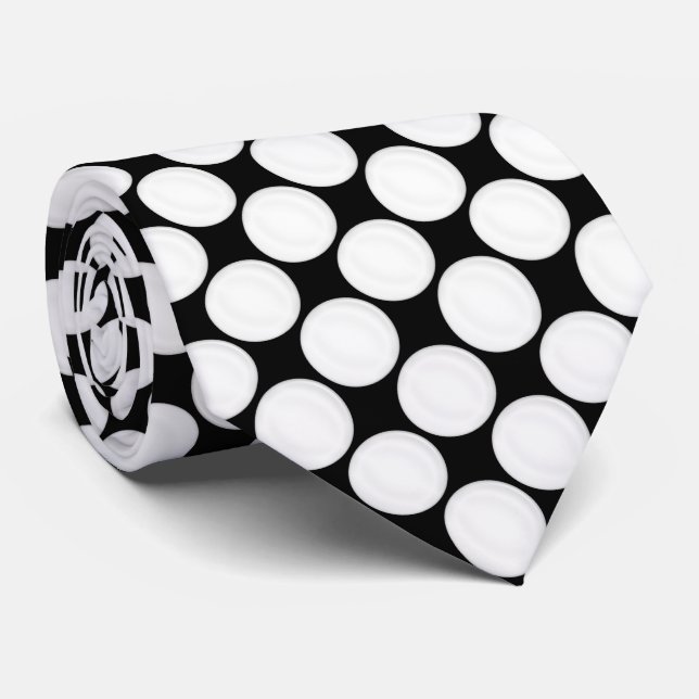 Polka Dot Black & White Tie Slips (Rullad)