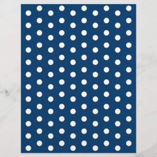 Polka Dot Blue White Baby Scrapbook Papper