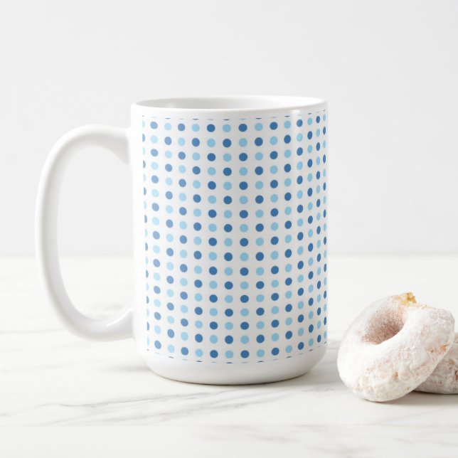 Polka Dot Blues Kaffemugg (Med munk)