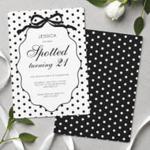 Polka Dot Bow Prickig 21-årsfest