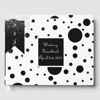 Polka Dot Bröllop Guestbook Gästböcker