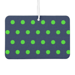 Polka Dot Car Luft Freshener (Blue & Lime Green)