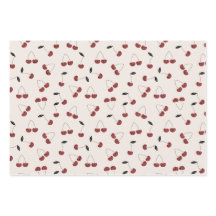 Polka Dot Cherry Mönster Cream White Gult Rosa